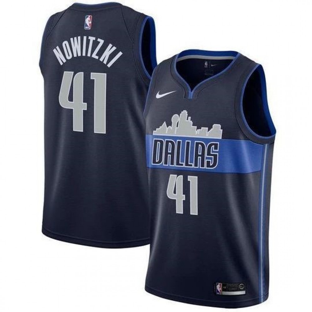 Men's Dallas Mavericks Dirk Nowitzki #41 Blue Swingman Jersey-Pro Kit Vault | Brand New 26/27 Sports Jerseys